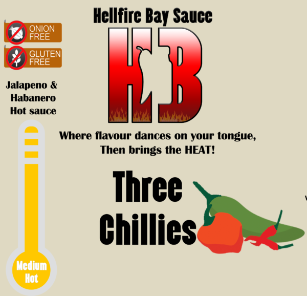 Three Chillies label